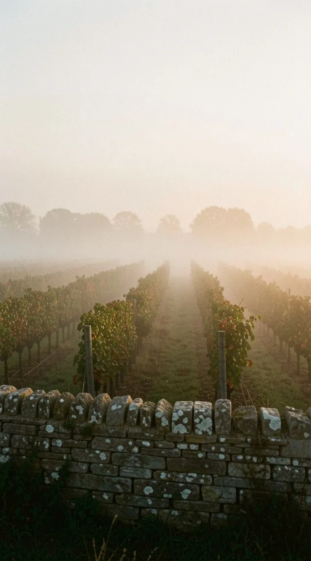 Vignobles de Loire au lever du jour